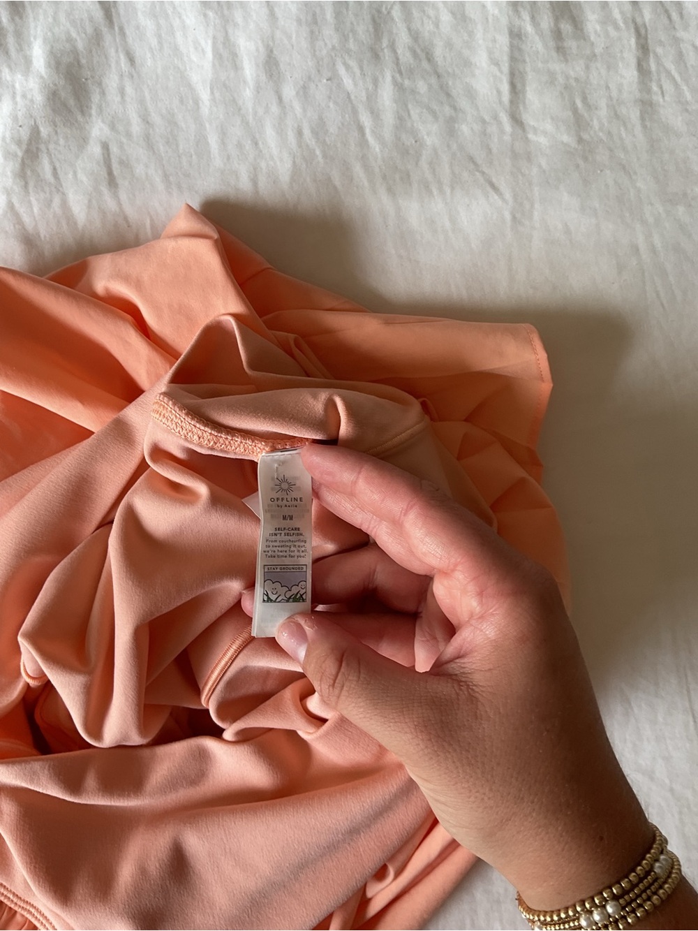 Offline by Aerie Pleated Peach Athletic Skort-Shorts with High Waist - Picture 2 of 5